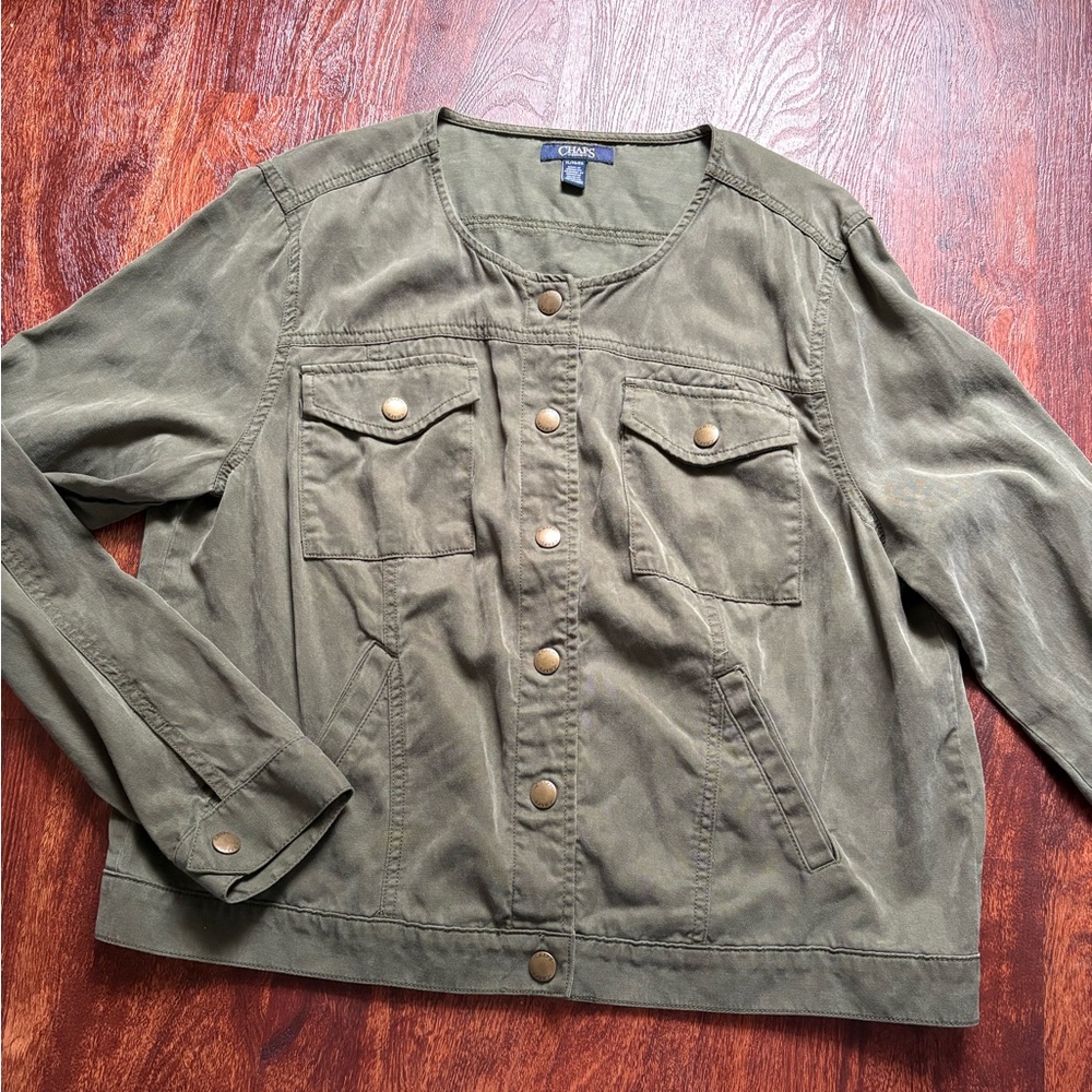 Chaps Denim Olive Green Jacket